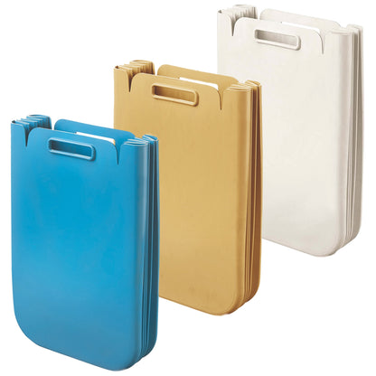 Set De 3x Contenedor Multiusos Plegable 25 Litros C/uno (75l Totales), En Plástico Reciclado, 45x30 Cms, En Color_0
