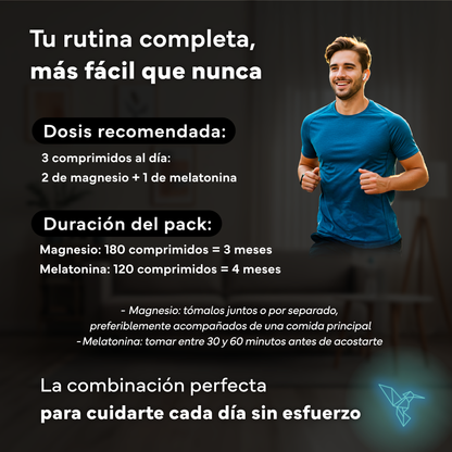 Pack Magnesio Complex + Melatonina. Sevens Nutrition. Descanso Y Relajación Muscular_4