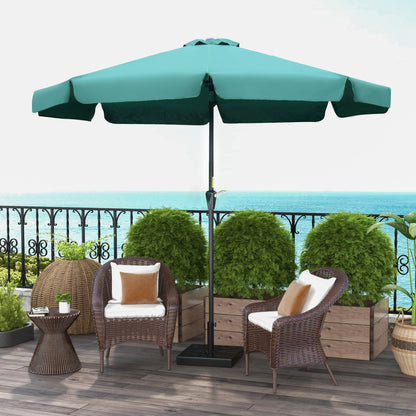 Outsunny Conjunto De Sombrilla Incluye 1 Sombrilla De Jardín Y 1 Base_1