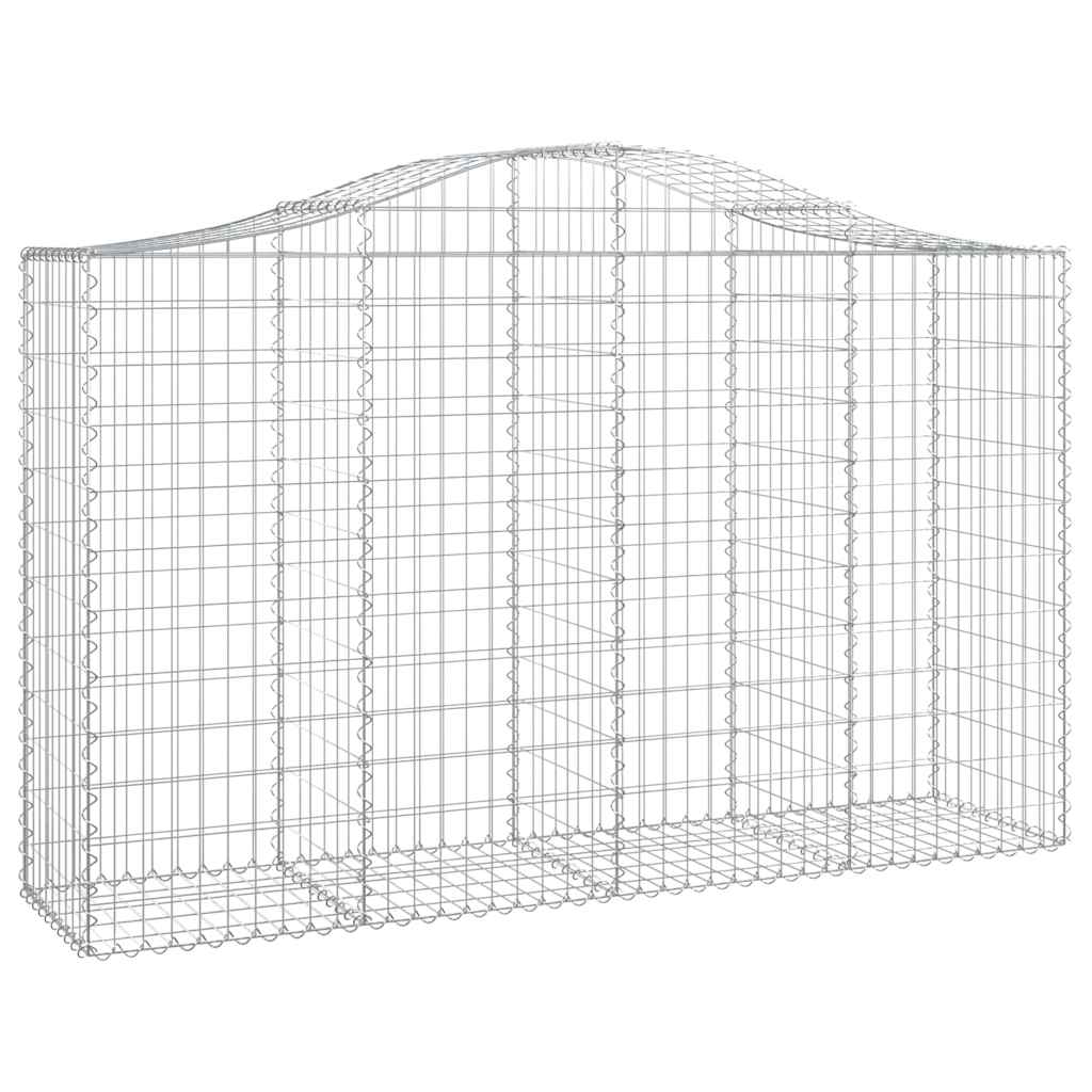 Cestas De Gaviones 5 Uds Forma De Arco Hierro 200x50x120/140 Cm_2