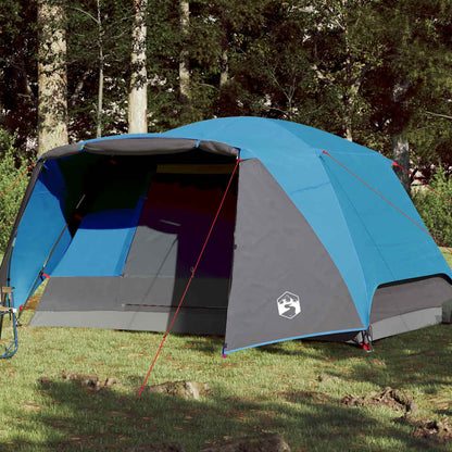 Tienda De Campaña Con Porche 4 Personas Impermeable Azul_1