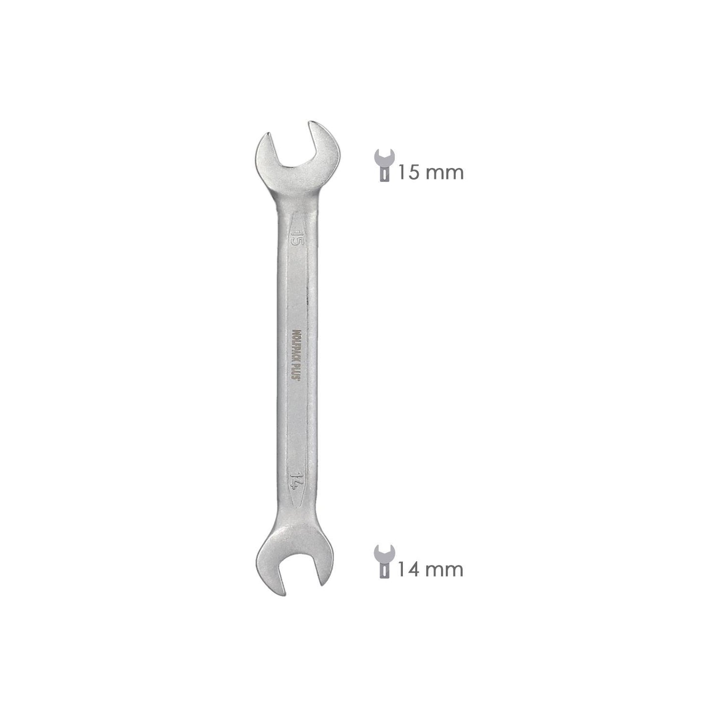 Llave Fija Plus Acero Cromo Vanadio 14x15 Din 3110. Llave Fija, Llave Fija Doble_1