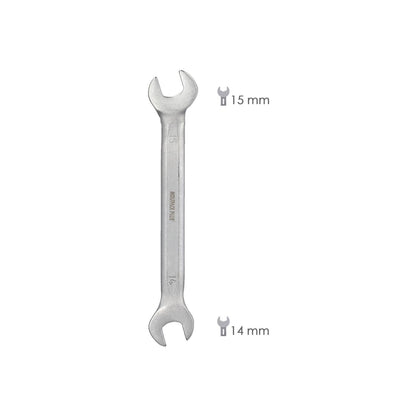 Llave Fija Plus Acero Cromo Vanadio 14x15 Din 3110. Llave Fija, Llave Fija Doble