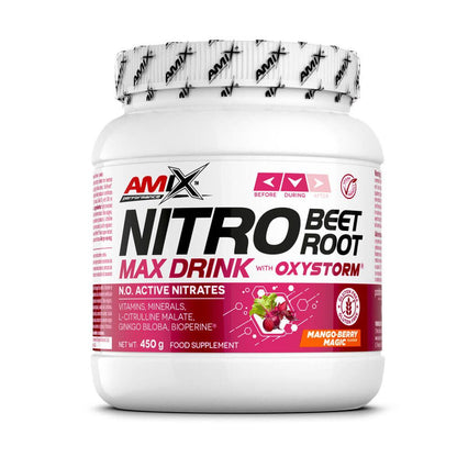 Nitro Beet Root Max Drink (nitrato De Remolacha) - 450g - Mango - Rendimiento - Amix Nutrition_0