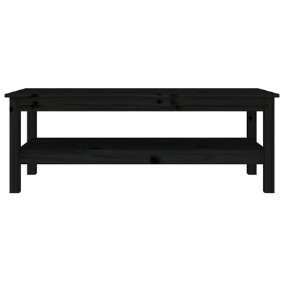 Mesa De Centro De Madera Maciza De Pino Negro 110x50x40 Cm_1