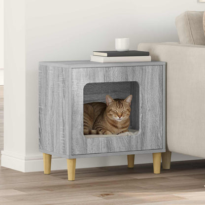 Casa Para Gatos Gris Sonoma 51 X 30 X 52 Cm_1