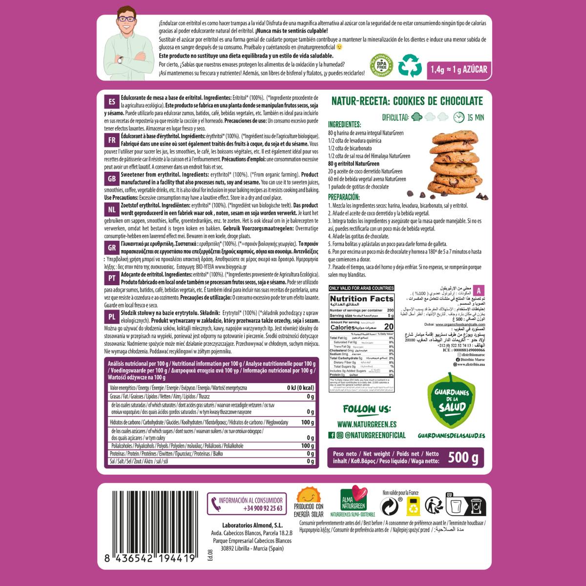 Naturgreen Eritritol Biológico 500 g