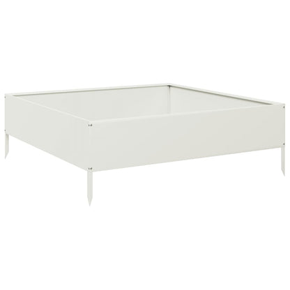 Arriate De Acero Blanco 100x100x33,5 Cm_5