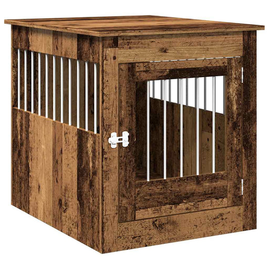Jaula Para Perros Madera Ingeniería Madera Vieja 64,5x80x71 Cm_0
