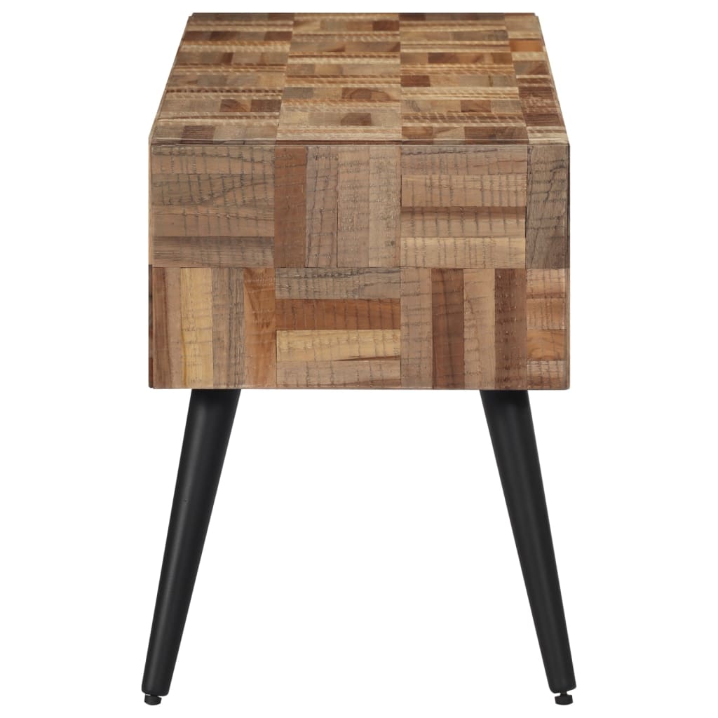 Banco Teca Reciclada Maciza 110x35x45 Cm_1