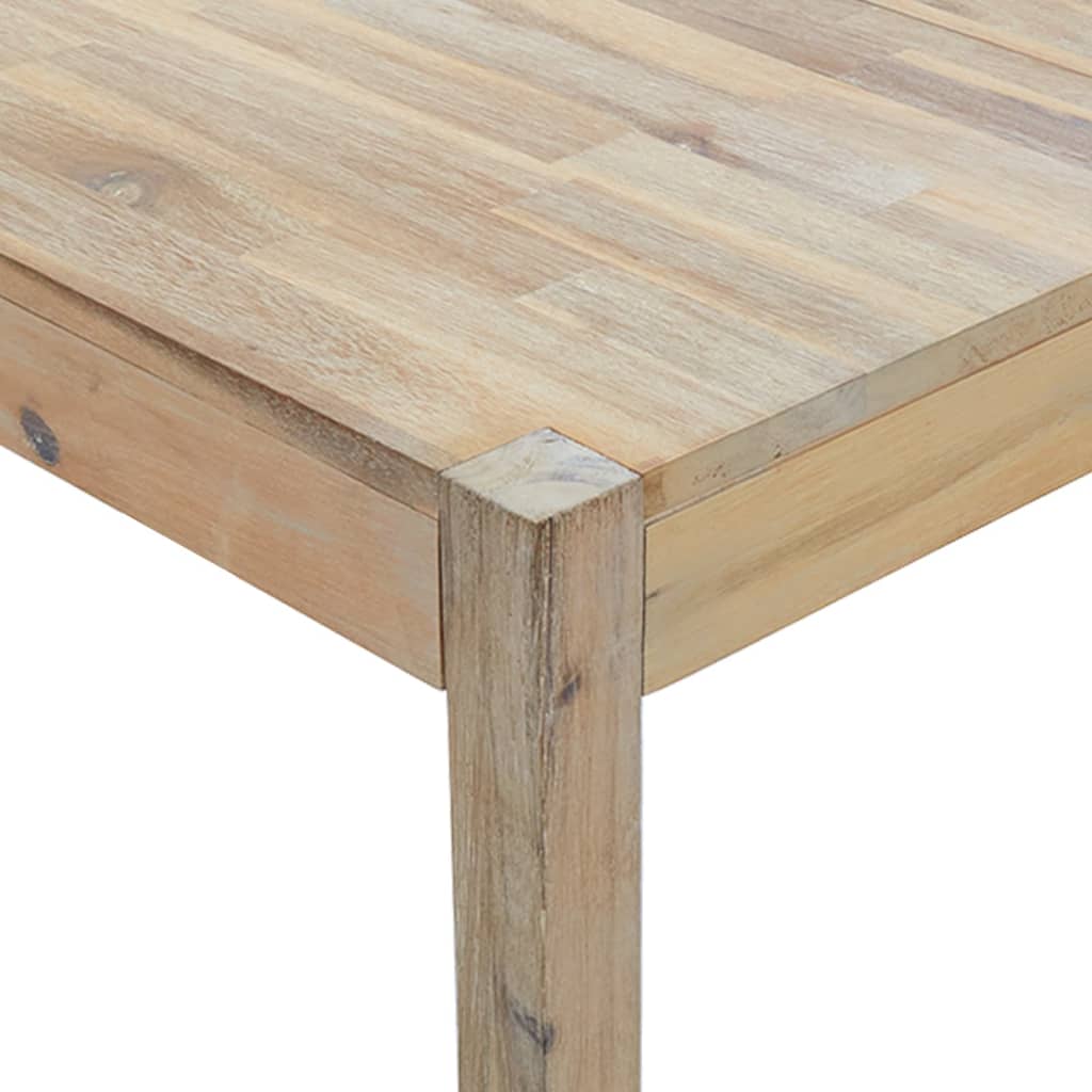 Mesa De Comedor De Madera Maciza De Acacia 120x70x75 Cm_2
