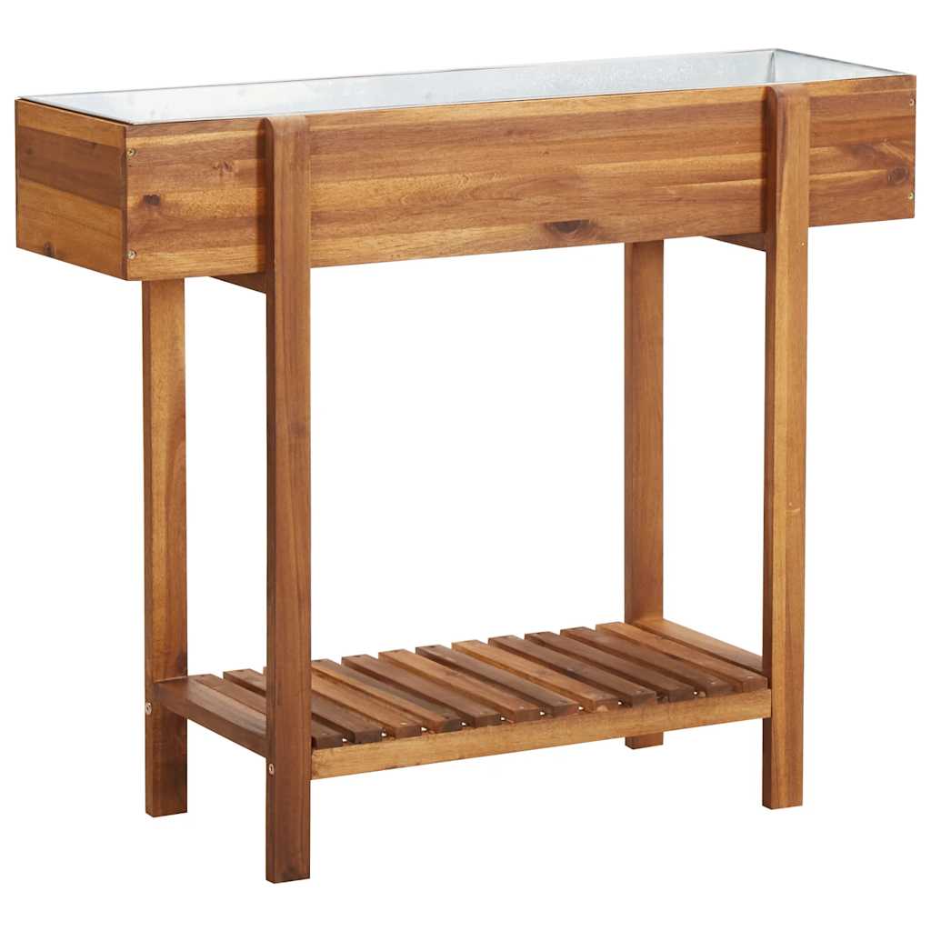 Arriate De Madera Maciza De Acacia Y Zinc_1