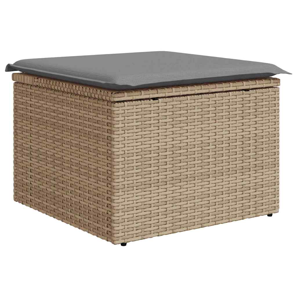Set De Sofás De Jardín Y Cojines 8 Piezas Ratán Sintético Beige / Vetonek_4