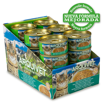 Ração Húmida para Gatos Arquivet Atum Branco em Molho com Frango 80g