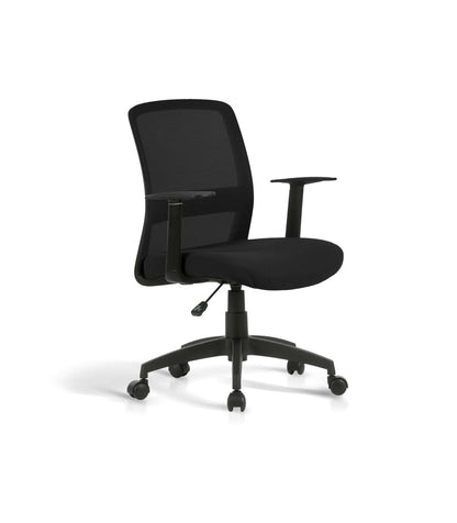 Silla Despacho Giratoria Elevable Acabado Negro, 61m(ancho) 87/94cm(altura) 59cm(fondo)_0