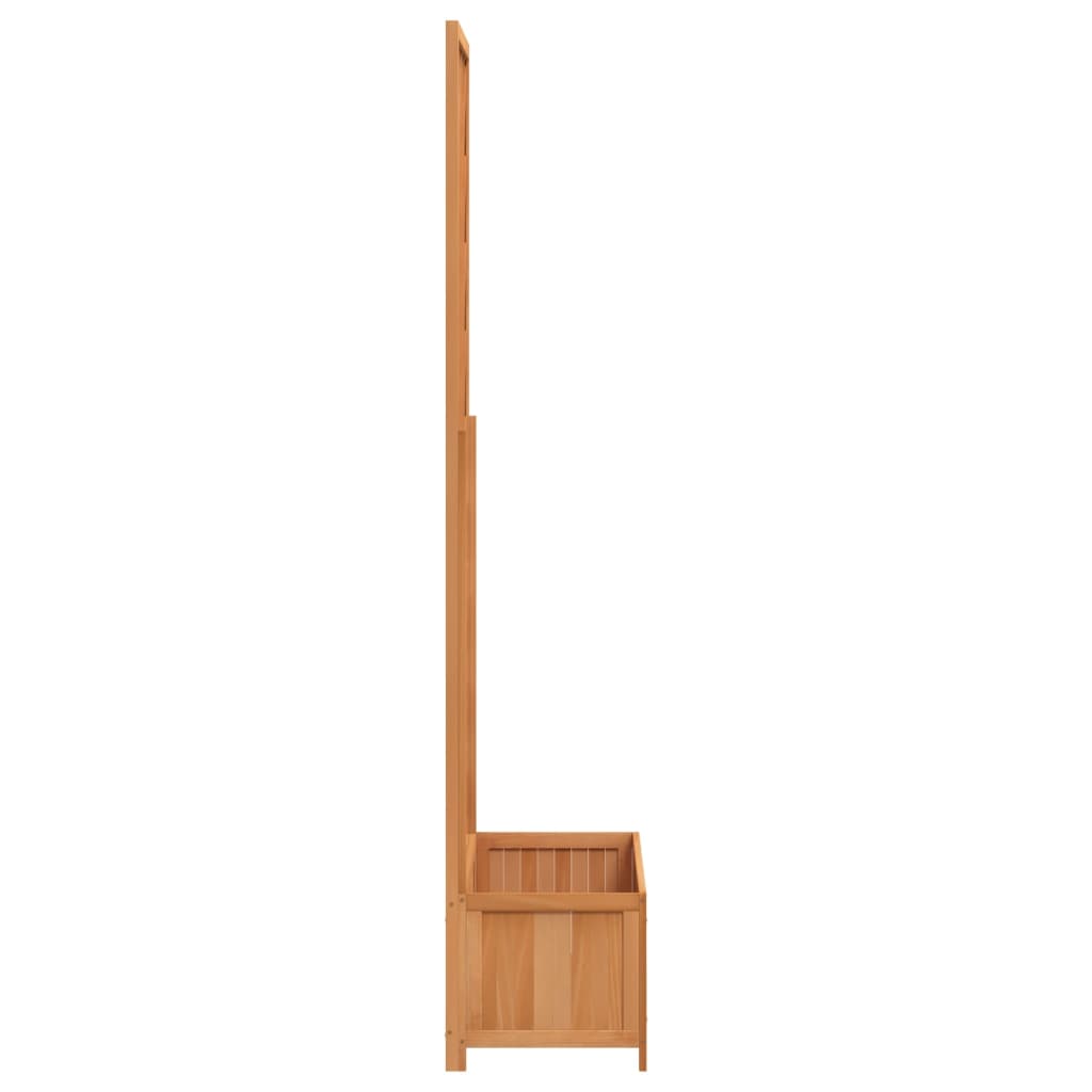 Jardinera Con Enrejado Marrón 90x35x180 Cm Madera Maciza De Abeto_4