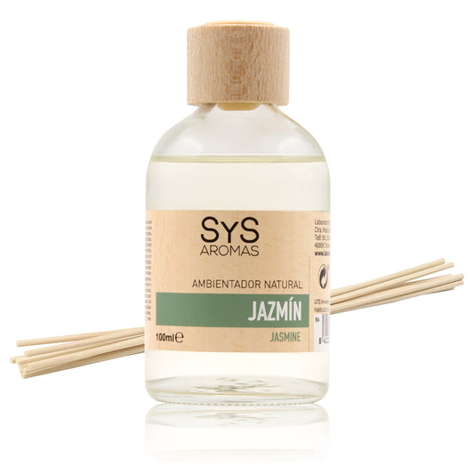 Ambientador Mikado Jazmín SYS Aromas 100 ml | Aroma Floral y Delicado | Relajante y Elegante_0