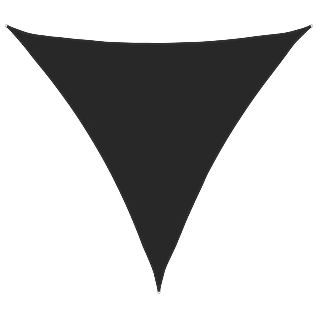 Vidaxl Toldo De Vela Triangular Tela Oxford Negro 4x4x4 M_0