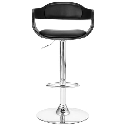Taburete De Cocina Cuero Sintético Negro_0