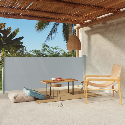 Vidaxl Toldo Lateral Retráctil De Jardín Gris 117x300 Cm_1