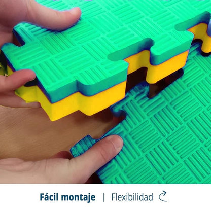 Artatami® Tatami Puzzle 1x1x20 mm Amarillo - Verde Pack Ahorro【2 Unidades】Gimnasios - Fitness - Pilates - Yoga_5