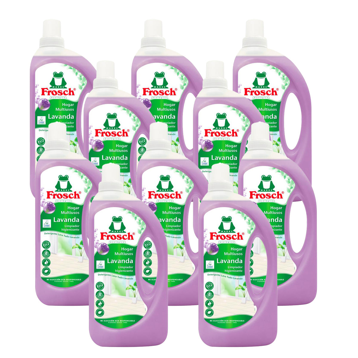 Embalagem de 10x Lavanda Frosch multiusos para casa 1000 ml