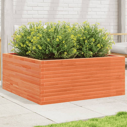 Jardinera De Madera Maciza De Pino Marrón Cera 110x110x46 Cm_1