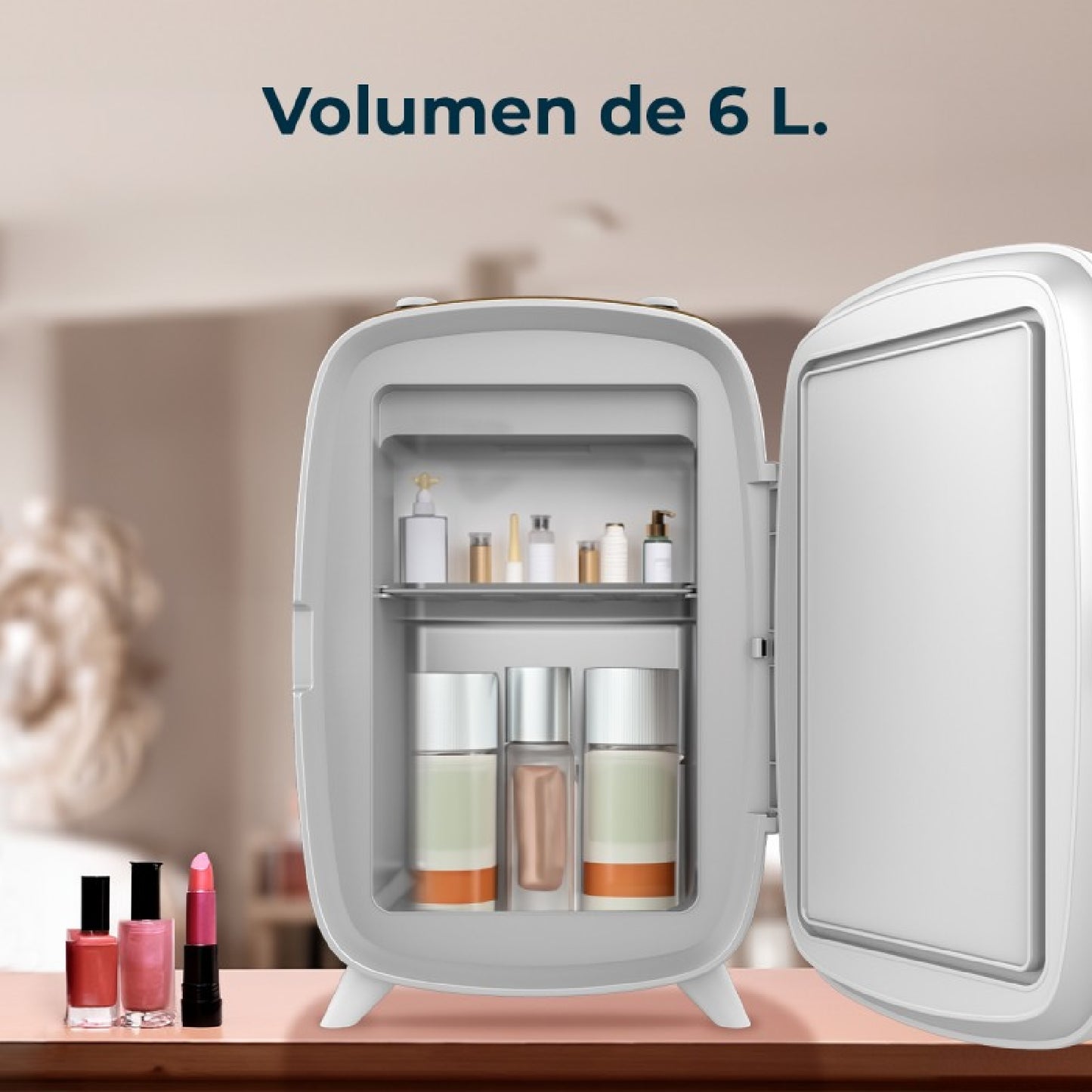 Cecotec Nevera De Cosméticos Coolingbeauty 6000 Mirror Rose_1