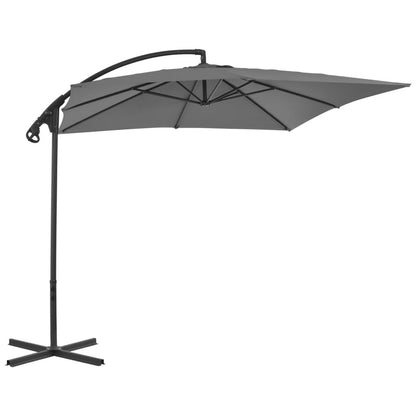 Vidaxl Sombrilla De Jardín Voladiza Palo De Acero Antracita 250x250 Cm_1