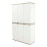 Armario de 3 Puertas con escobero 105 cm Titanium Plastiken Beige (Reacondicionado)