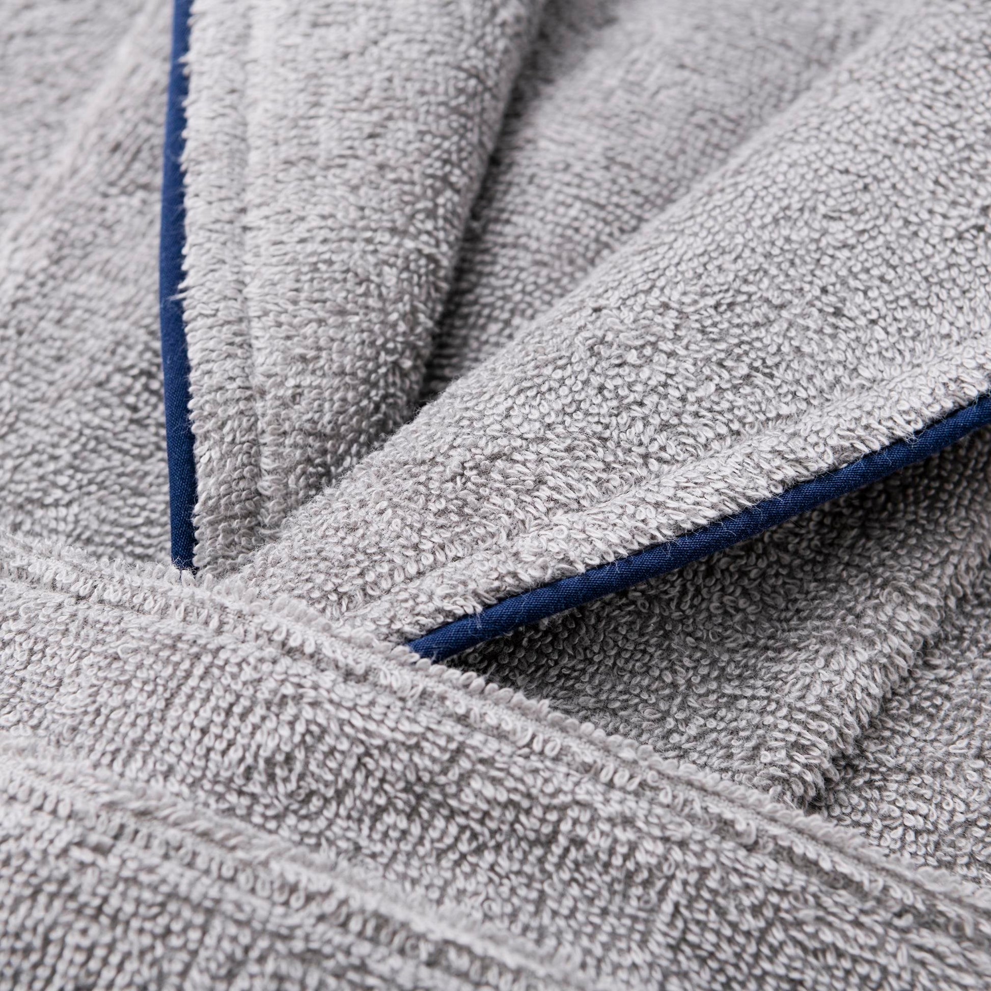 Albornoz S/m 100% Algodón 360gsm Gris Scalpers Home