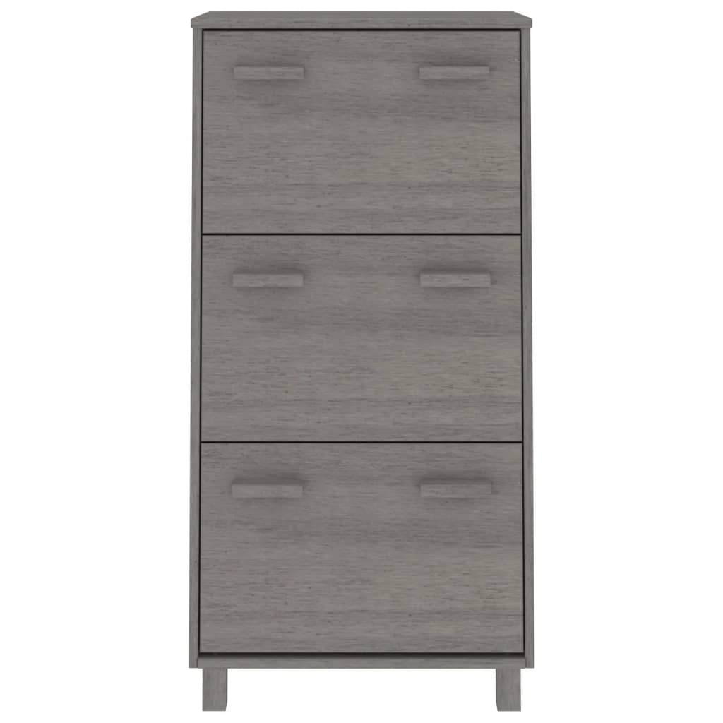 Zapatero Hamar Madera Maciza Pino Gris Claro 59,5x35x117 Cm / Vetonek_3