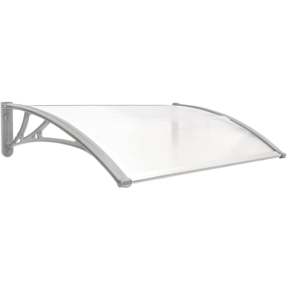 Tejadillo De Protección 100x60cm Marquesina Para Puertas Y Ventanas Gris_0