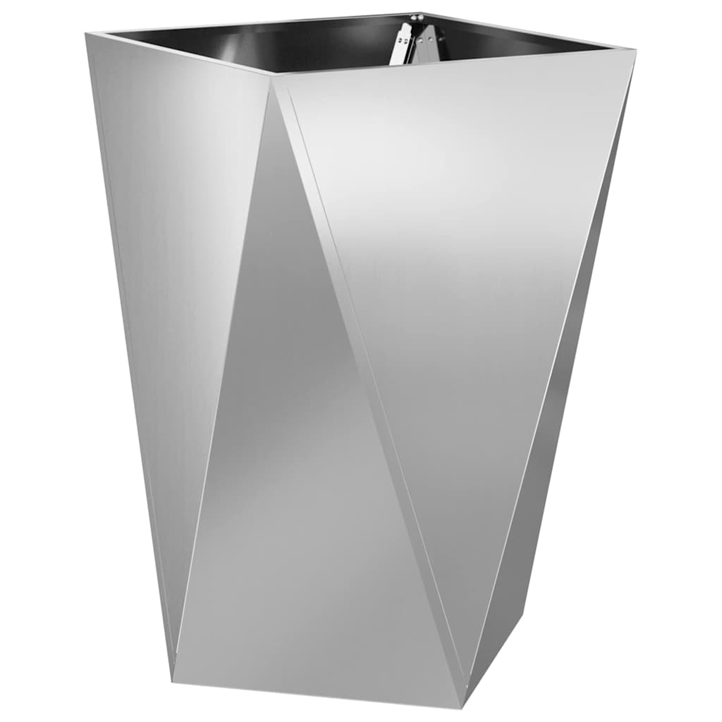 Jardinera 2 Uds. Plateado 50 X 50 X 75 Cm Acero Galvanizado_4