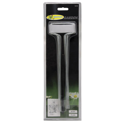 Etiquetas de zinco Biotop 25cm – 10 unidades + lápis para pomar e jardim