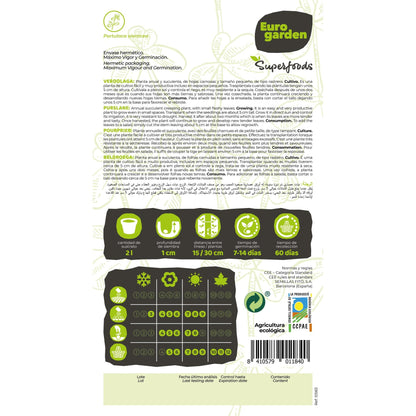 Sementes de beldroegas biológicas Vitalfoods