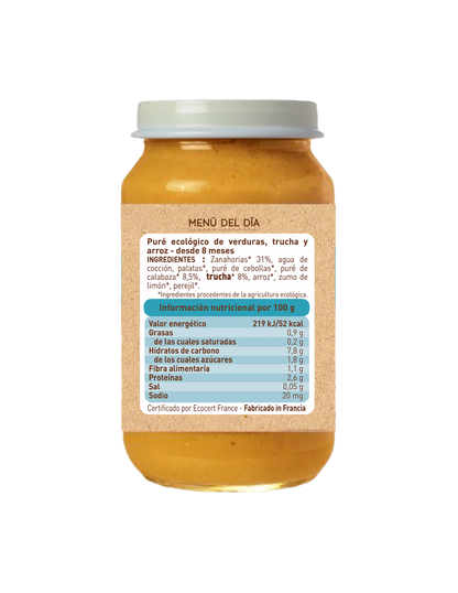 Babybio Legumes e Truta Pote 200g