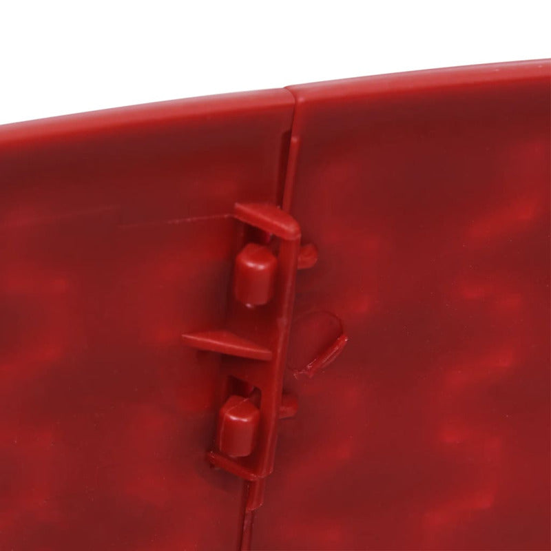 Vidaxl Falda Del Árbol De Navidad Roja Ø54x19,5 Cm_5