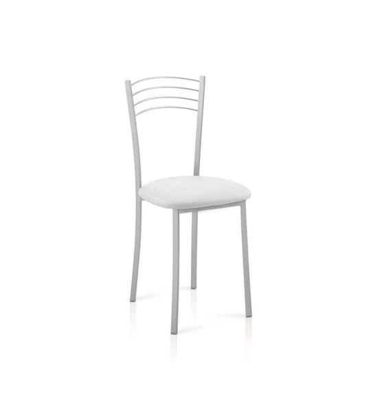 Pack De 4 Sillas Md-gabia Tapizadas En Tejido Pu Blanco, 89cm(alto) 40cm(ancho) 45cm(largo_0
