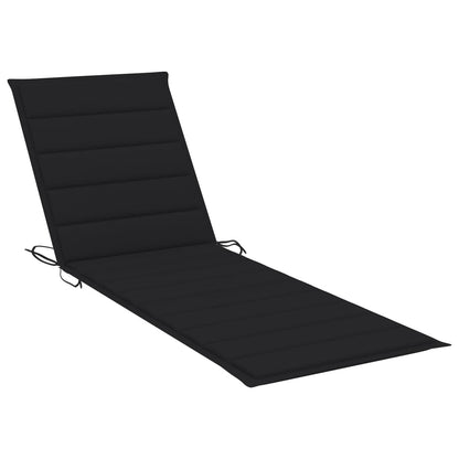 Tumbona Con Cojín Negro Madera De Pino Impregnada_3