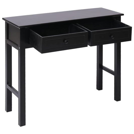 Mesa Consola De Madera Negra 90x30x77 Cm_0