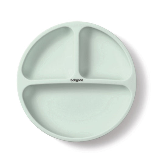 Plato De Silicona Con Compartimentos Y Ventosa Mint_0