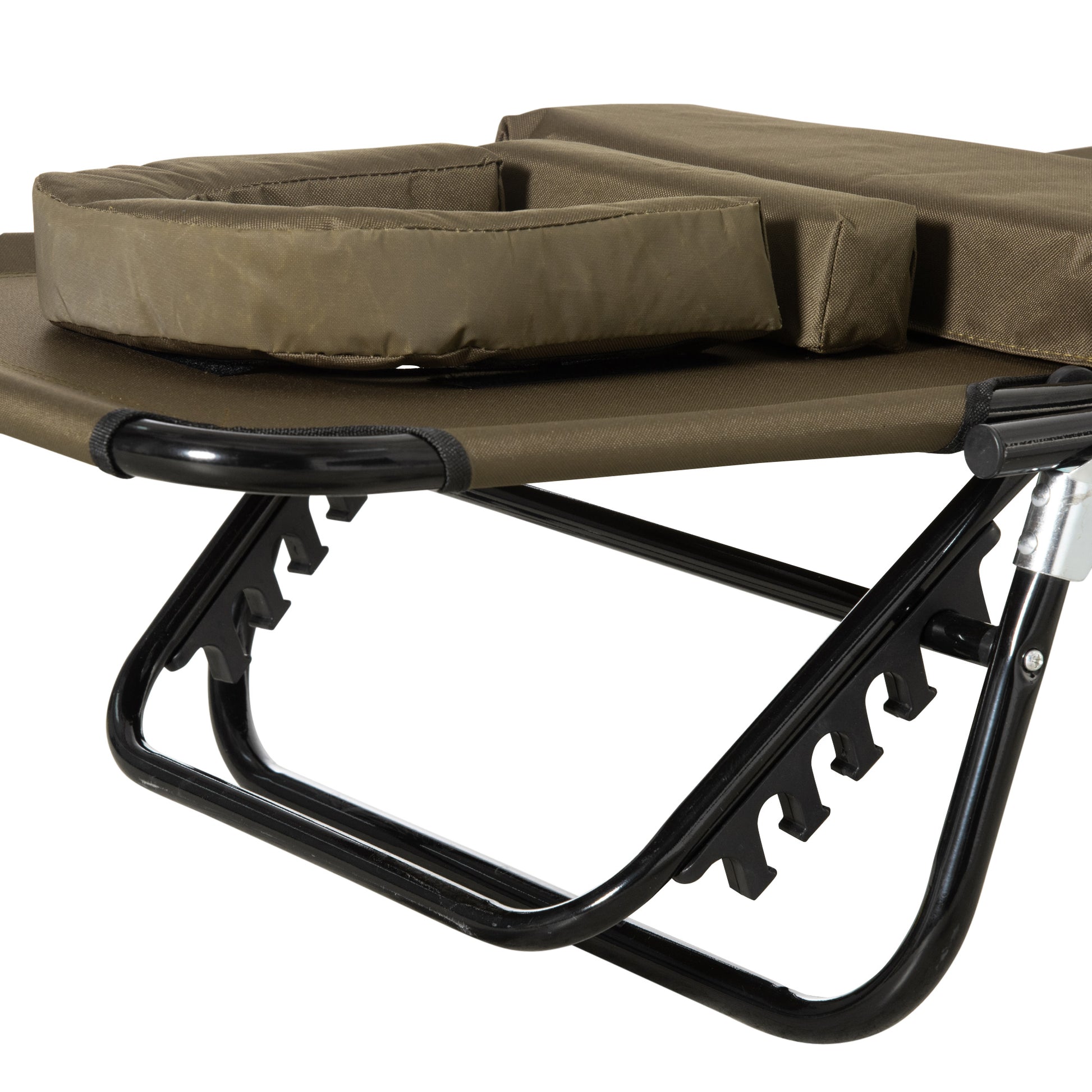 Outsunny Tumbona Plegable De Jardín Con Respaldo Ajustable Almohada Acero Marrón_4