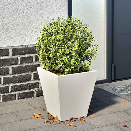 Jardinera Hexagonal Acero Blanca 30x30x30 Cm_1
