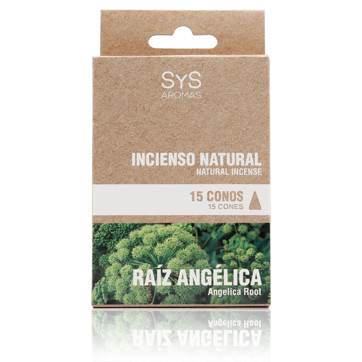 Incienso Natural 15 Conos Raíz De Angélica SYS Aromas | Fragancia Herbal | Ambiente Relajante | Aroma Duradero_0