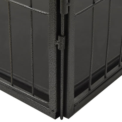 Vidaxl Corral Para Perros Cachorros Acero 123x77,5x74,5 Cm_4