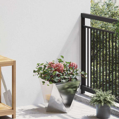 Jardinera 2 Uds. Plateado 30 X 30 X 30 Cm Acero Inoxidable_3