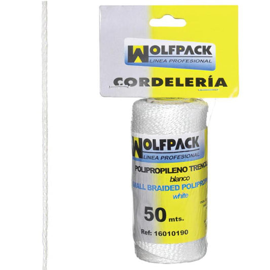 Cuerda Trencilla Polipropileno Blanco (bobina  50 Metros)_0
