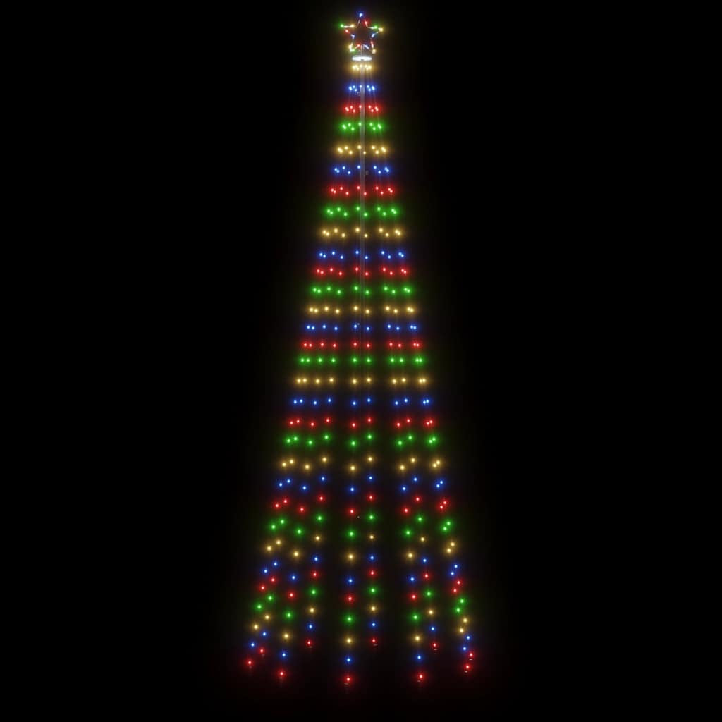 Vidaxl Árbol De Navidad Cónico 310 Led De Colores 100x300 Cm_3