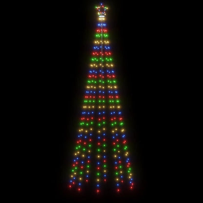 Vidaxl Árbol De Navidad Cónico 310 Led De Colores 100x300 Cm_3